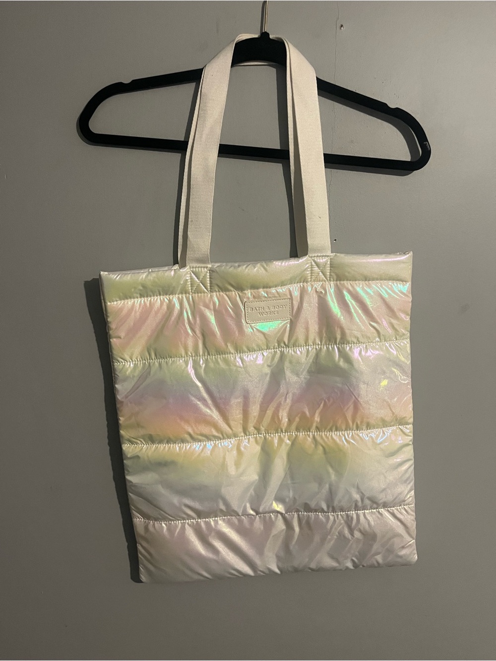 Bath & Body Works Iridescent Puffer Tote